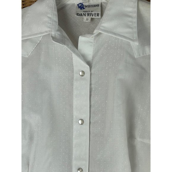 Vintage brush popper shirt snap button Sz 12 western Dan River - Picture 2 of 10